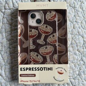 MVMT Espressotini Espresso Martini Brown Beaded iPhone 13/14/15 New Phone Case